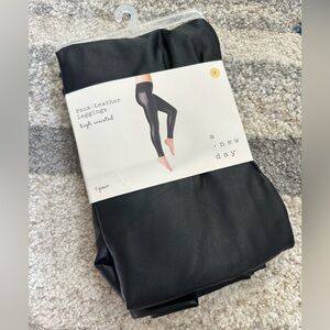 A New Day Sleek Black Faux-Leather Leggings